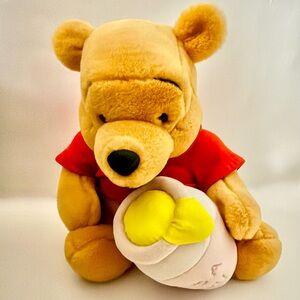 Vintage Disney Winnie the Pooh Plush with It’s a Girl Honey Hunny Pot